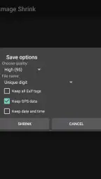 Image Shrink—Batch resize screenshot