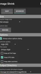 Image Shrink—Batch resize screenshot