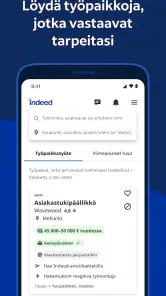 Indeed-työpaikkahaku screenshot