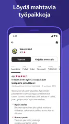 Indeed-työpaikkahaku screenshot