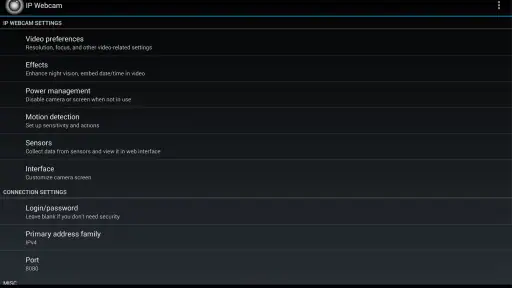 IP Webcam Pro screenshot