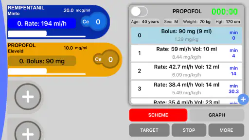iTIVA plus Anesthesia screenshot