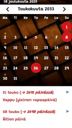 Kalenteri Suomi 2026 screenshot