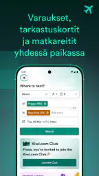 Kiwi.com: lentojen halpa hinta screenshot