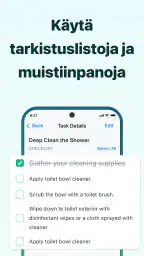 Kotitöiden siivousaikataulu screenshot