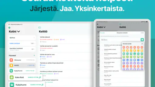 Kotitöiden siivousaikataulu screenshot
