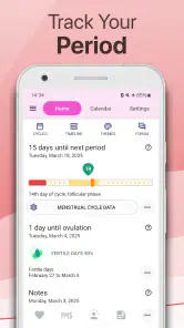 Kuukautiskalenteri Lilly screenshot