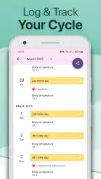 Kuukautiskalenteri Lilly screenshot