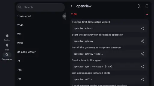 Linux Command Library screenshot