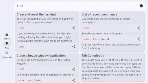 Linux Command Library screenshot