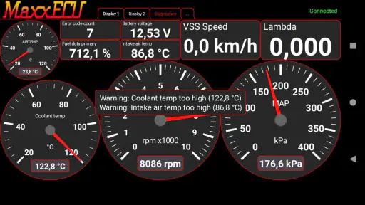 MaxxECU MDash screenshot
