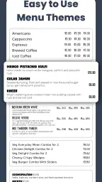 Menu Maker, Menu Templates screenshot
