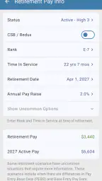 Military Retirement screenshot