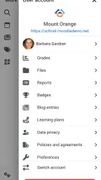 Moodle screenshot