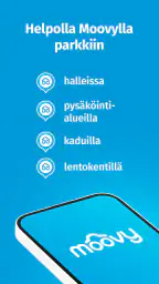 Moovy, parkkisovellus Suomesta screenshot