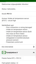 MotorData OBD ELM autoskanneri screenshot