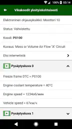 MotorData OBD ELM autoskanneri screenshot