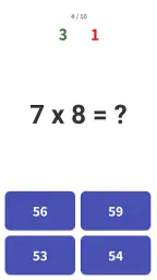 Multiplication Games Math quiz screenshot