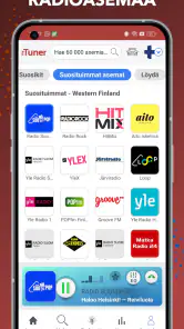 myTuner Radio Suomi nettiradio screenshot