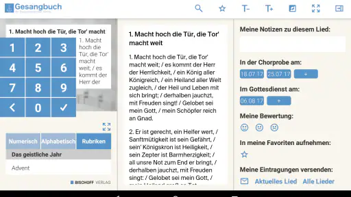 NAK Gesangbuch screenshot