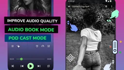 Night Video Player - voice amp screenshot