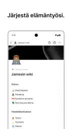 Notion: muistiot, tehtävät, AI screenshot