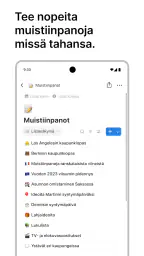 Notion: muistiot, tehtävät, AI screenshot