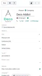 Odoo screenshot