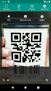 QR- ja viivakoodinlukija screenshot