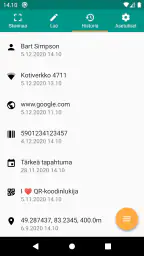QR- ja viivakoodinlukija screenshot