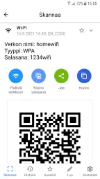 QR koodinlukija screenshot