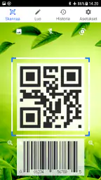 QR koodinlukija, QR skanneri screenshot