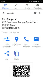 QR koodinlukija, QR skanneri screenshot