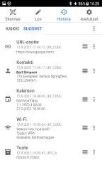 QR koodinlukija, QR skanneri screenshot