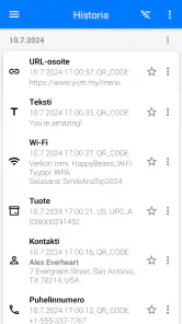 QR & Viivakoodi Skanneri screenshot