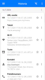 QR & Viivakoodi Skanneri PRO screenshot