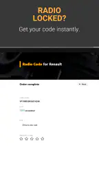 Radio Code for Renault screenshot