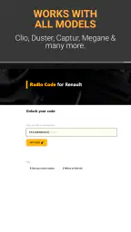 Radio Code for Renault screenshot