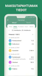Rahan hallinta - budjetti screenshot