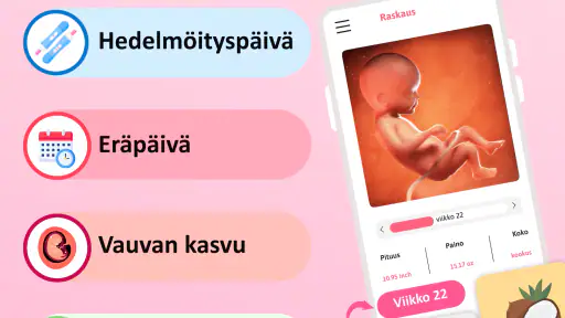 raskaus sovellus vauvan kehity screenshot