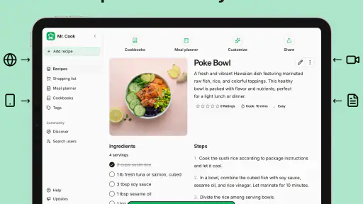 Recipe Keeper - Mr. Cook screenshot