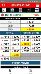 Result 4D Live History 4D screenshot