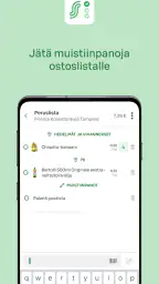 S-ostoslista screenshot