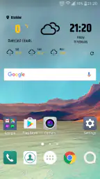 Sää ja kello -widget screenshot