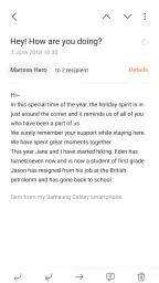 Samsung Email screenshot