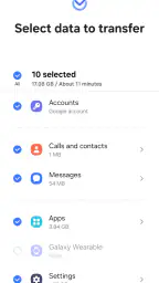 Samsung Smart Switch Mobile screenshot