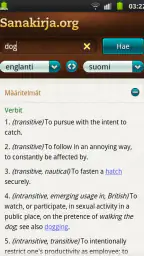 Sanakirja.org screenshot