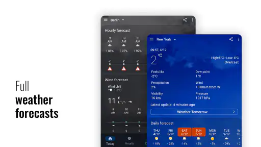 Sense-kääntökello ja sää screenshot