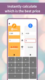 Shopping Unit Price Calculator screenshot