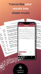 Sing2Notes - Sheet from Vocals screenshot